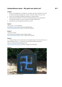 Antisemitismus heute und damals für eine 9. Stufe