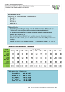 Pr&uuml;fungskriterien Schwimmen 13. Klasse