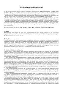 Christologische Hoheitstitel