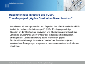 Agiles Curriculum Maschinenbau: Handlungs-Empfehlungen