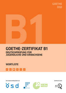 Goethe-Zertifikat B1 Wortliste