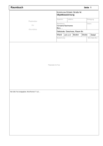 Raumbuch Vorlage: Raumdokumentation Formular
