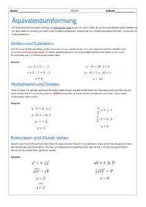 Math Worksheet: Solving Equations