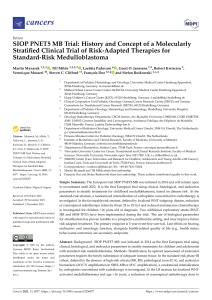 SIOP PNET5 MB Trial: Molecularly Stratified Medulloblastoma Clinical Trial